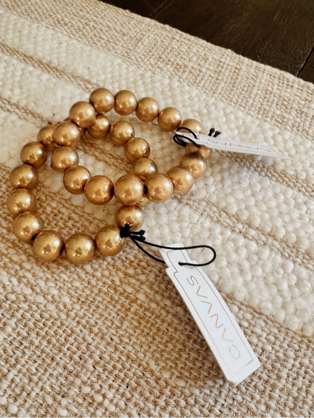NWT!⭐️GOLD BEADED STRETCH BRACELET SET⭐️